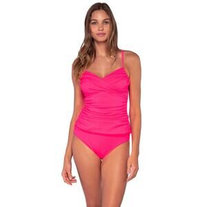 Sunsets Neon Pink Simone Tankini NWT SIZE S DD CUP